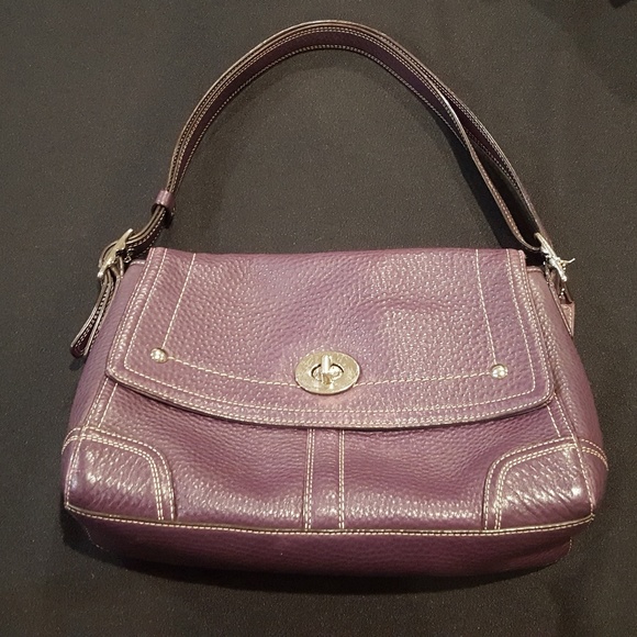 Coach Handbags - Coach *eggplant purple* handbag 💜 gently loved